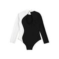 thumbnail image 5 of LiiYii Leotards for Girls Dance Ballet Suit Activewear Gymnastics Tank Unitard with Shorts Long White&Black 14, 5 of 7