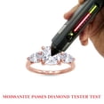 thumbnail image 7 of 2 2/5 CT 7MM Cushion Shape & 6X4MM Pear Cut Lab Created Moissanite Diamond 3-Stone Engagement Wedding Ring For Women In 14K Rose Gold Over Sterling Silver (VVS1 Clarity, 2.40 Cttw)-4, 7 of 7