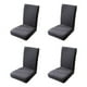 thumbnail image 1 of Billuyoard 4 pack/lote transforman el comedor con la cubierta elástica de la silla fundas antideslizantes y resistentes al desgaste Decoración del hogar gris oscuro, 1 of 6