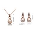 thumbnail image 2 of Fashion Freshwater Cultured Faux Pearl Austrian Crystal Necklace and Earrings Set, 2 of 2