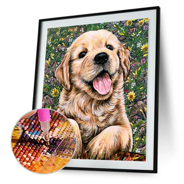 Perro 5D diamante pintura taladro completo bordado DIY punto de cruz decoración del hogar Hugtrwg Para estrenar