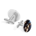 thumbnail image 3 of Snowman Elegant Men's Stainless Steel Cufflinks for Business Attire and Formal Events, 3 of 6