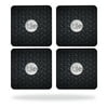 Skin Decal Wrap Tile Slim Key Finder (4 pack) Black Diamond Plate