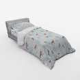 thumbnail image 2 of Ambesonne Christmas Bedding Set 3 Pcs, Winter Retro Forest, Twin XL, Brown Blue, 2 of 2