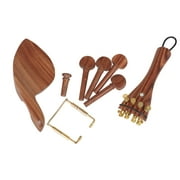 1 Set of 4/4 Violin Fittings Jujube Wood Color Violin Parts Accessories Peg With Ball Tailpiece Chinrest Endpin