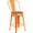 Orange, variant on Flash Furniture Lily 24" High Red Metal Counter Height Stool with Back and Wood Seat