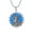 St Michael Opal, variant on Saint Necklace 925 Sterling Silver Patron Amulet Medal Jewelry for Men Women (with Gift Box)