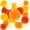 Orange Yellow, variant on 16 PCS Navy Blue Party Decorations Tissue Paper Flowers Pom Poms Decorations for Girl Groovy Birthday Baby Shower Wedding Bachelorette Room Wall Hanging Décor