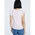 thumbnail image 3 of Free Assembly Women's and Women’s Plus Flutter Sleeve Henley Top, Sizes XS-4X, 3 of 5