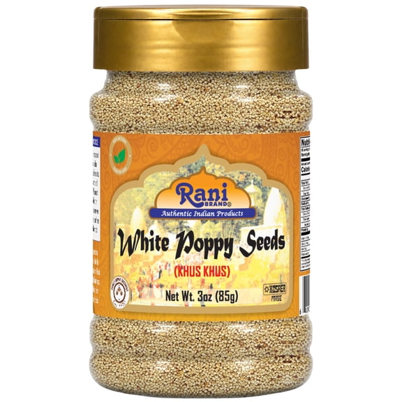 Rani White Poppy Seeds Whole (Khus Khus) Spice 3oz (85g) ~ Natural | Vegan | Gluten Friendly | Non-GMO | Kosher | Indian Origin