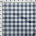 thumbnail image 3 of oneOone Polyester Lycra Dark Dusty Blue Fabric Gingham Check Craft Projects Decor Fabric Printed By The Yard 56 Inches Wide, 3 of 4