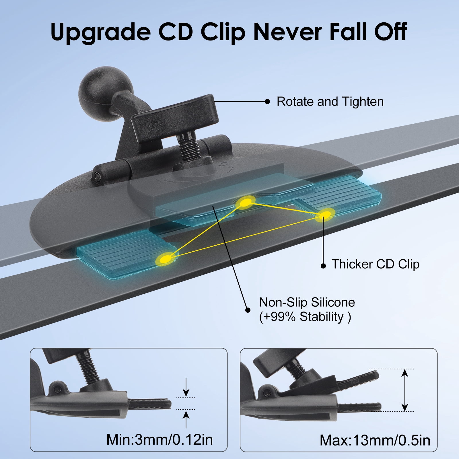 こんなのやってます。 tettiea cradle EEEkit 360 Degree Car CD Player Slot Mount Cradle Holder Fit for