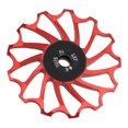 thumbnail image 4 of Bike Rear Derailleur Roller, Metal Bearing Ceramic Ball Bicycle Rear Derailleur Wheel Reduce Friction Smoothing Rotation  For Mountain Bike Red, 4 of 8