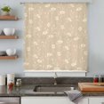 thumbnail image 5 of Beige Floral Sheer Curtains 72 Inches Long, Vintage Spring Botanical Flowers Light Filering Curtains, Breathable Simi Curtain Privacy Drapes for Living Room Bedroom Lightweight Window Treatment, 5 of 9