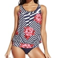 thumbnail image 1 of Kcodviy Maillot avec Contrôle Femmes Maillot de Bain de Compétition Femmes Grande Taille Bain Deux Haut Ventre Shorts de Planche pour Femmes Long Pièce Shorts Maillot de Bain Maillots de Bain Tankinis Ensemble Maillots de Bain Tankinis Ensemble, 1 of 6