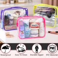 thumbnail image 4 of Bolsas de maquillaje CHICAUP de PVC transparente, impermeables, aprobadas por la TSA, 6 unidades, 4 of 6