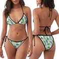 thumbnail image 3 of Fotbe Lotus Flower1 Traje de Baño para Mujer de Dos Piezas – Bikini Sexy de Tirantes Tipo Halter con Diseño Triangular, 3 of 6