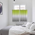 thumbnail image 4 of Green Gray Ombre Kitchen Curtains 72 Inch Length, Modern Gradient Abstract Art Grommet Top Bedroom Living Room Curtains, Light Filtering Cafe Curtain Drapes 2 Panels Set 104''x72'', 4 of 9