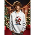 thumbnail image 6 of Mikrdoo Kid Boys Casual Tops Cool Santa Print Long Sleeve Christams Pullover Hoodies Sweatshirt From 5T-14T, 6 of 8