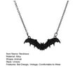thumbnail image 5 of Twinkseal High Polished Necklace Gothic Vintage Bat Choker Pendant Necklace Unique Stylish Halloween Witch Jewelry for Women Necklace with High, 5 of 8