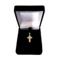 thumbnail image 4 of 14k 2 Tone Gold Diamond Cut Round Filigree Design Cross Pendant, 4 of 5