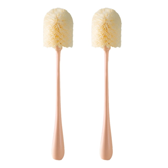 Cepillo de limpieza de botellas de leche, cepillo para botellas de agua flexible para limpieza, cepillo para lavar platos de mango largo, 2 uds.
