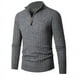 thumbnail image 4 of Suéter de barra vertical con media cremallera para hombre, camisa informal de moda de talla grande, de invierno, 4 of 6