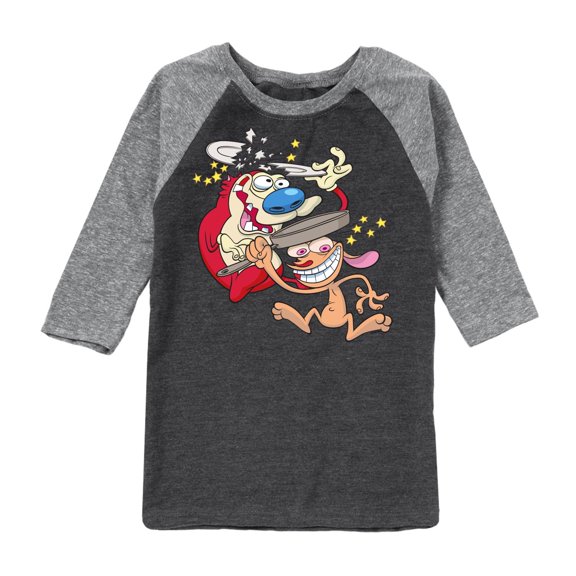 Ren & Stimpy - Toddler And Youth Raglan Graphic T-Shirt