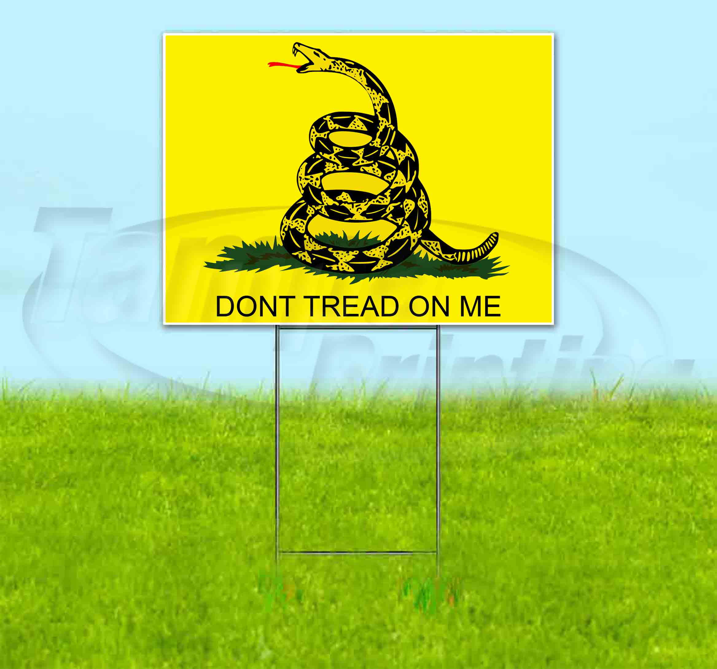 DON'T TREAD ON ME yard sign with stake 18"x24" 