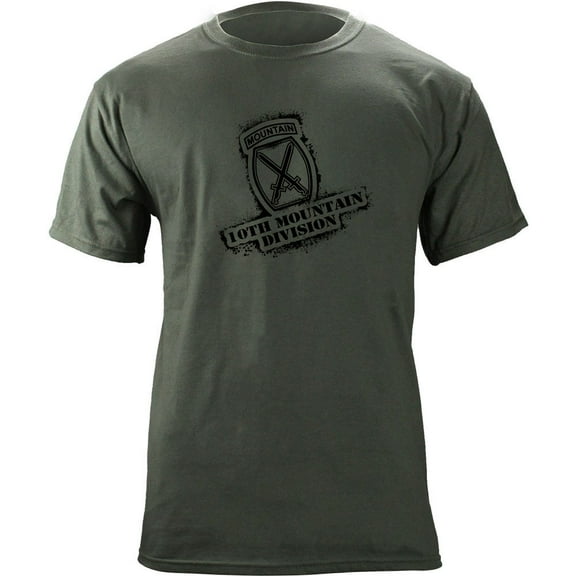 Army 10th Mountain Division Stencil Style Veteran T-Shirt