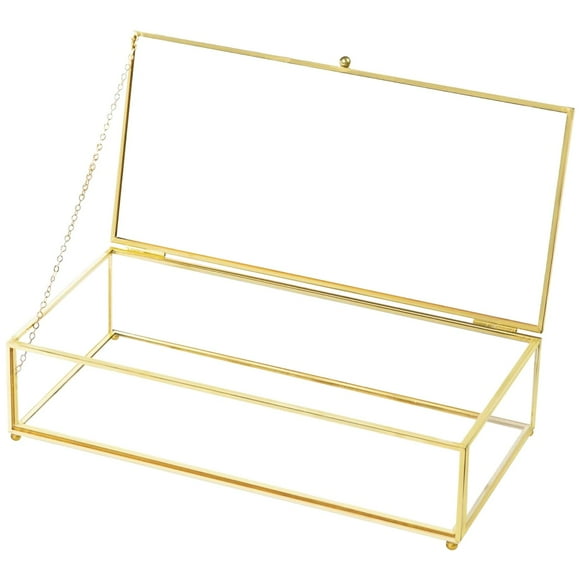 Joyero de cristal LOSYHU Vintage Gold para abalorios