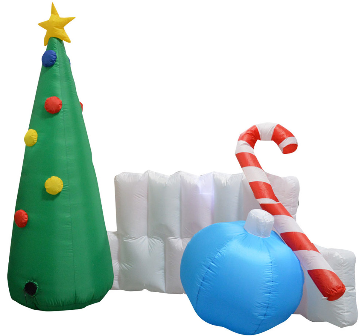 Impact Lighted Merry Christmas Sign with Tree Yard Inflatable, 72"