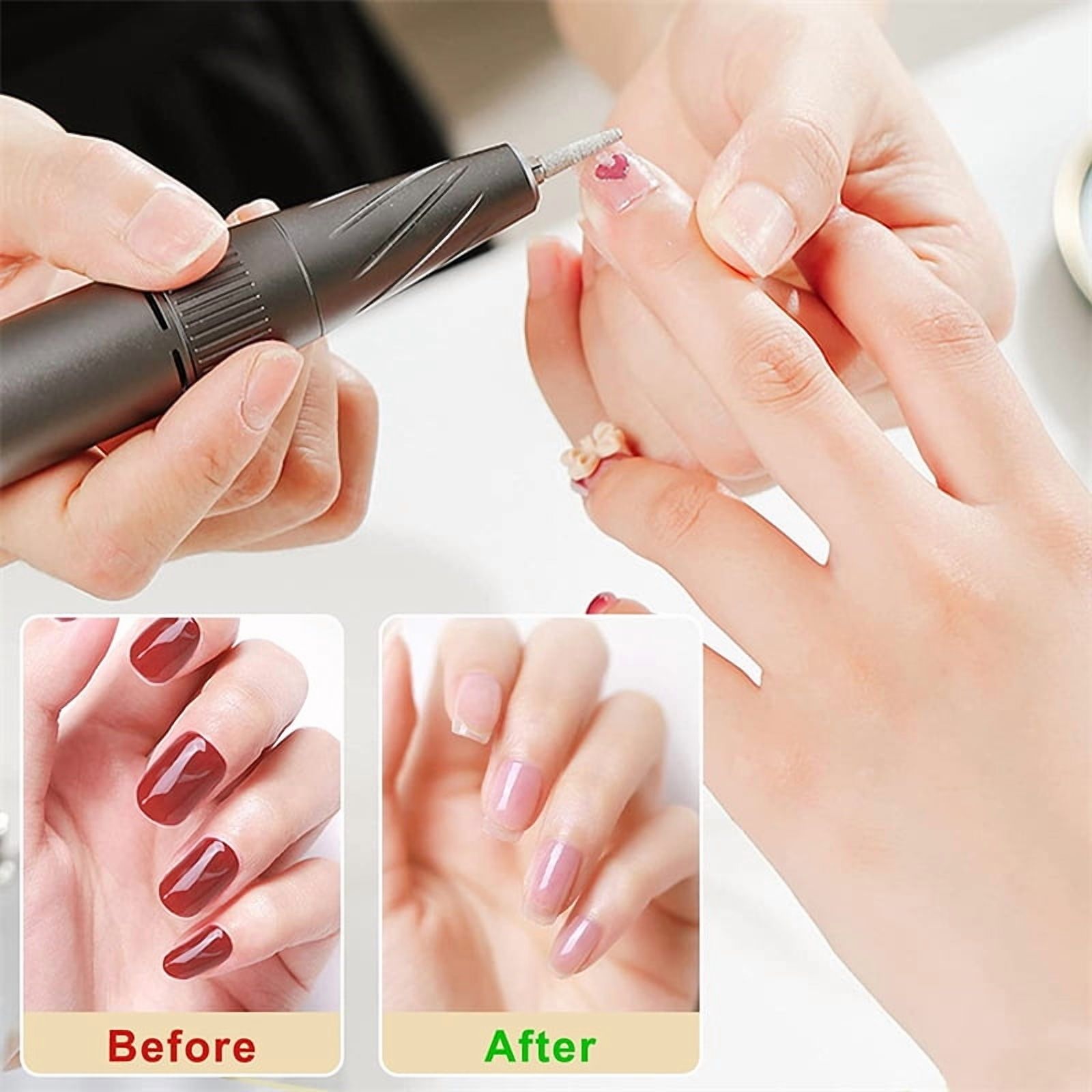 Electric Nail Grinder Set, 40,000 RPM, Home Salon-Grade Nail Grinder, Foot Care Tool, Gel Polish/Acrylic Removal Tool