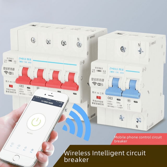 Interruptor de circuito abierto de aire inteligente Interruptor de control remoto inalámbrico Control remoto de teléfono móvil Temporizador de energía Reclosing WiFi