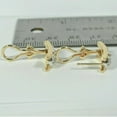 thumbnail image 4 of 2.00 Ct Round Cut Real Moissanite Huggie Hoop Earrings 14K Yellow Gold Plated, 4 of 4
