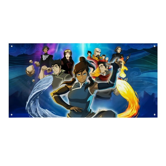 The Legend of Korra-Theme Backdrops Banner Birthday Party Decor Supplies Personalized Party Backdrop Decoration,5x3ft(150x90cm)