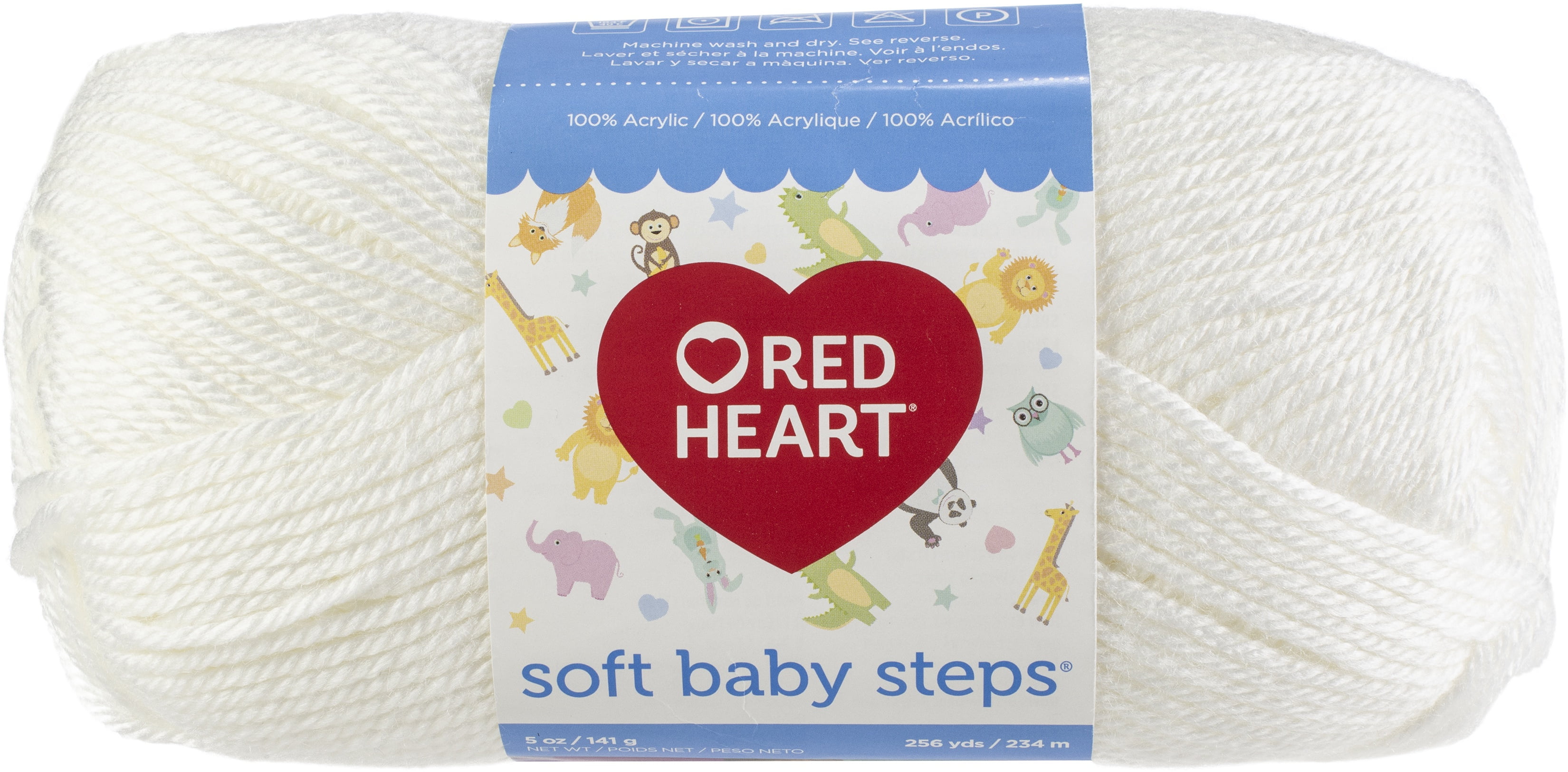 Red Heart E746.9600 Soft Baby Steps Yarn White