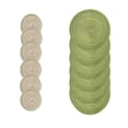thumbnail image 2 of Bewildely 12 Uds. Manteles individuales lavables y fáciles de limpiar para cualquier ocasión manteles individuales ampliamente utilizados para Mostrada verde+beige 12 Uds., 2 of 6