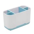 thumbnail image 1 of Bathroom Storage Box Pp Material Storage Box Blue Bathroom Organizer Set Detachable Storage Box Rack for Toothbrushes, 1 of 5