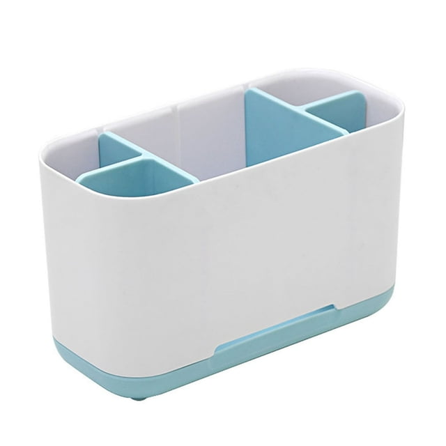 Bathroom Storage Box Pp Material Storage Box Blue Bathroom Organizer Set Detachable Storage Box Rack for Toothbrushes