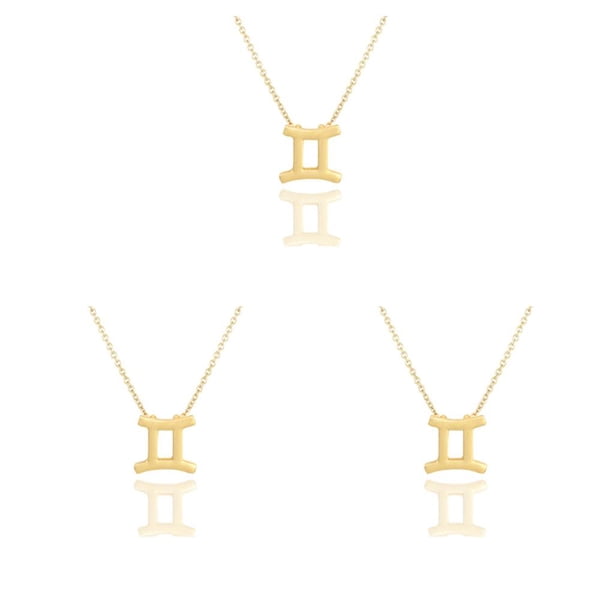 Minnieouse Collar del zodiaco DIY con tema de constelación, regalo para amigos, accesorio de moda ligero con personalidad Ins ajustable, oro Géminis Type1 NO1 Minnieouse CBP198455