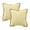 Golden Yellow/White, variant on LR Home Ringo Set of 2 Green/White 20" x 20" Jute Bordered Striped Cotton Blend Adult Decorative Throw Pillow Set