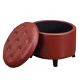 thumbnail image 3 of Convenience Concepts R9-168 Designs4Comfort Pouf de Rangement Rond en Similicuir, 3 of 6