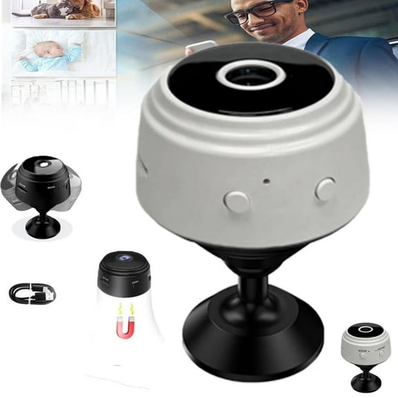 Secret Magnetic Mini Security Camera, 1080p Hd Wireless Night Vision Motion Detection Surveillance, Portable Tiny WiFi Outdoor Camera, Protect Your Home and Family (White)
