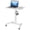White, variant on BONTEC Mobile Standing Desk Adjustable Height, Rolling Laptop Cart with Hook, Portable Workstation with Pneumatic Lift, Ergonomic Table with Wheels, Compact Home Office Desk, Black 25.6" x 17.7"