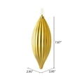 thumbnail image 3 of Vickerman M183208S 8 in. Gold Shiny Line Finial Ornament  4 per Bag, 3 of 3