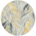 thumbnail image 2 of Unique Loom Outdoor Botanical Collection Area Rug - Winnow (7' 10" Round Gray Ivory Yellow), 2 of 9
