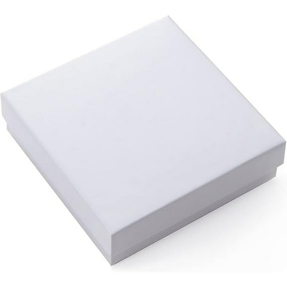 Jewelry Gift Box Cardboard White for Necklaces, Bracelets, Earrings 10 Pack