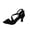 Black, variant on Ankle Strap Stiletto Heel Sandals For Women Matte Faux Suede Crisscross Cutout Instep Open Toe Adjustable Metal Buckle Mid Thin Heel Slip On Sandal Footwear