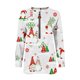thumbnail image 4 of Pntutb, camiseta informal de manga larga con cuello en V de Navidad para mujer, blusa holgada con estampado de otoño, tops con cremallera Pntutb Pntutb-5401, 4 of 5